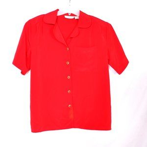 Cymbrion Red Women's Button Up Blouse's Size 6